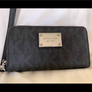 Black MIchael Kors Logo Wallet